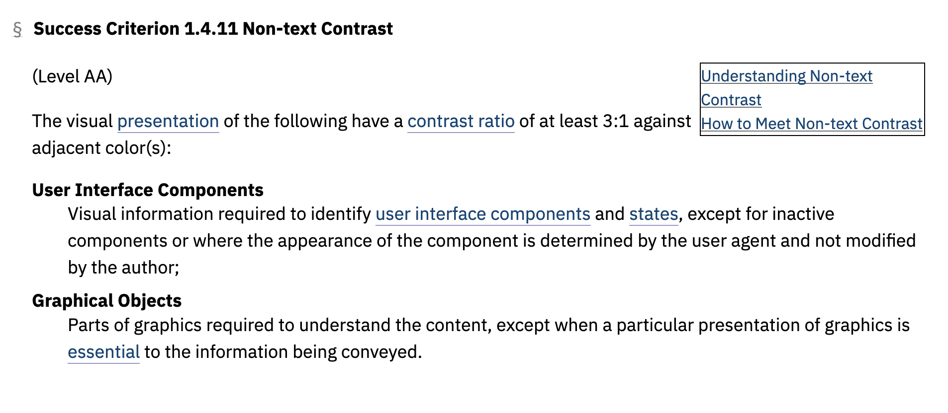 screenshot of WCAG website with a rule, see previous link